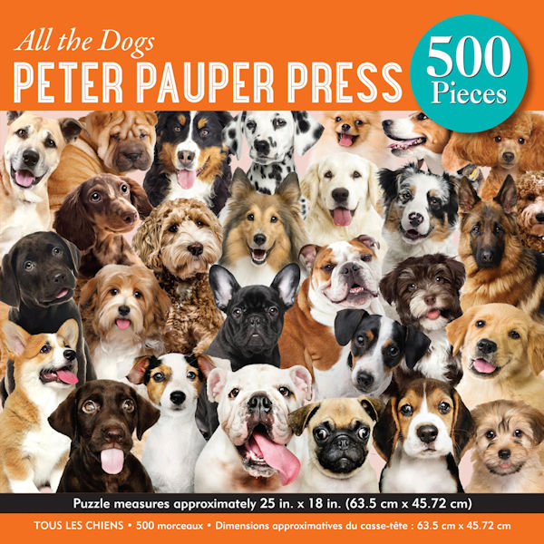 Product image for 500-Piece Cat Puzzle or Dog Puzzle