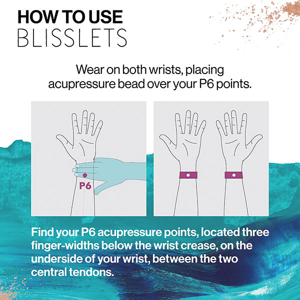 Product image for Blisslets Anti-Nausea Bracelet - 1 Pair