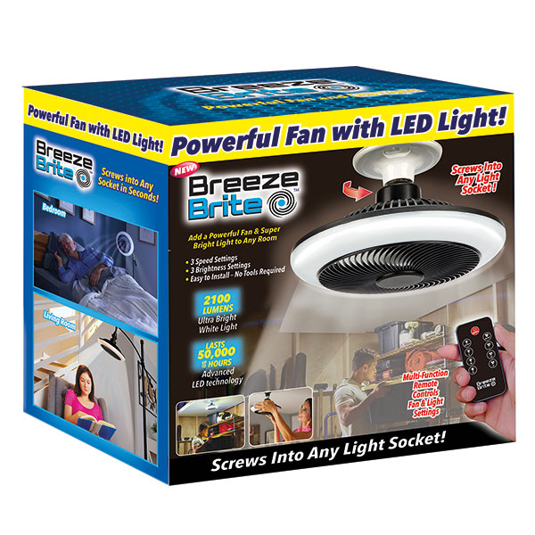 Product image for Breeze Brite Light Socket Light and Fan