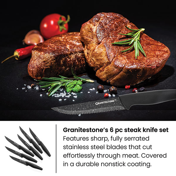 Product image for Granitestone NutriBlade Steak Knives - Set of 6