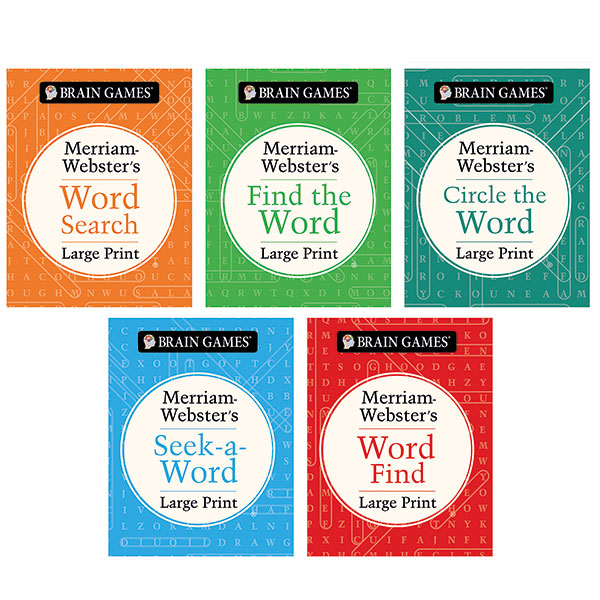 Product image for Merriam-Webster Large Print Find-a-Word Word Search Puzzle Books - 5 Pack