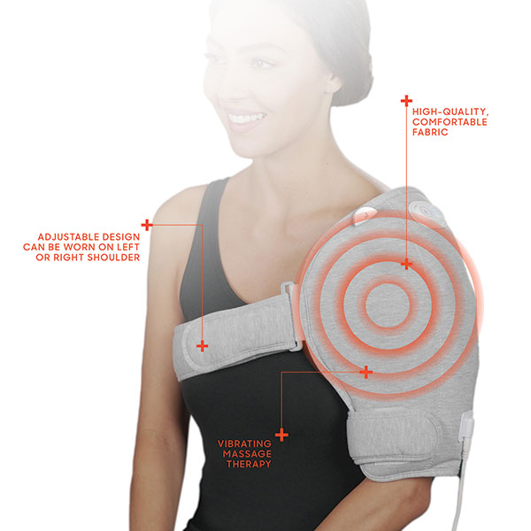 Calming Heat Massaging Neck Wrap, Support Plus