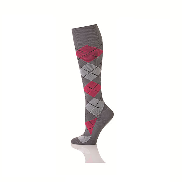 Product image for Unisex Moderate Compression Knee High Argyle Pattern Socks