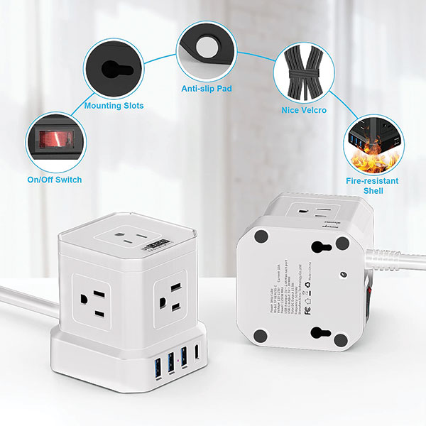 The Cube Surge Protecting Multi-Oulet Extension Cord