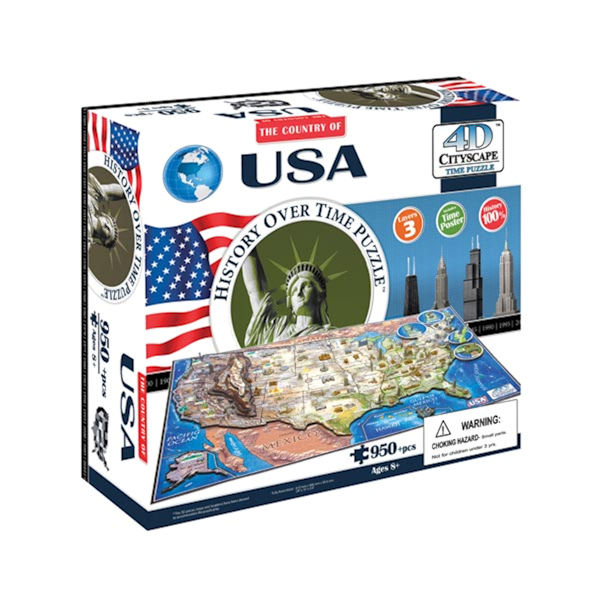 Product image for 4D Cityscape Puzzle - USA