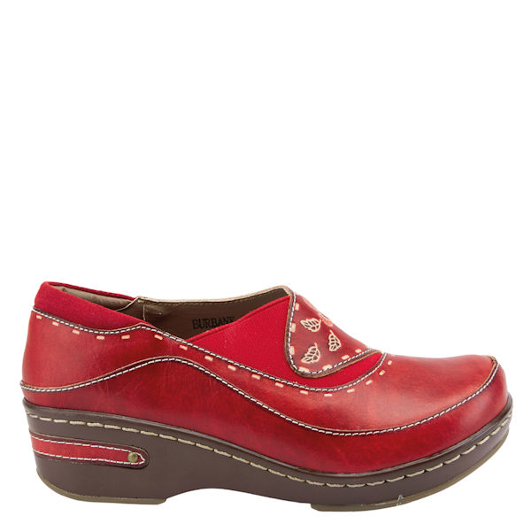 Product image for Spring Step Women's Closed-Back Hand-Painted Leather Clogs