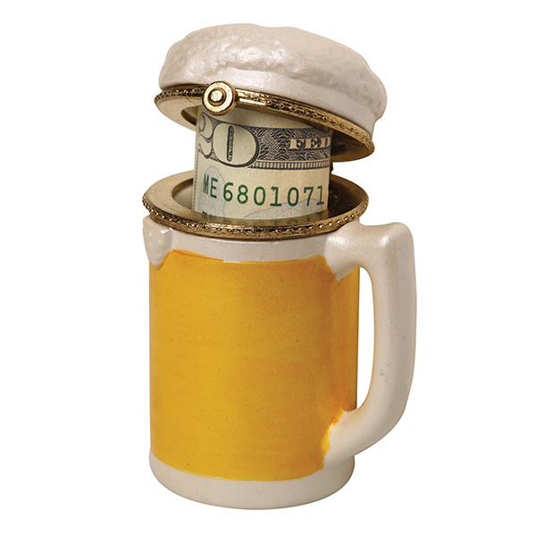 Product image for Porcelain Surprise Ornament - Beer Mug