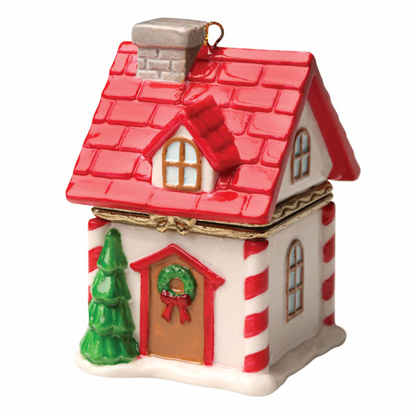 Porcelain Surprise Christmas Ornaments - Santa's House