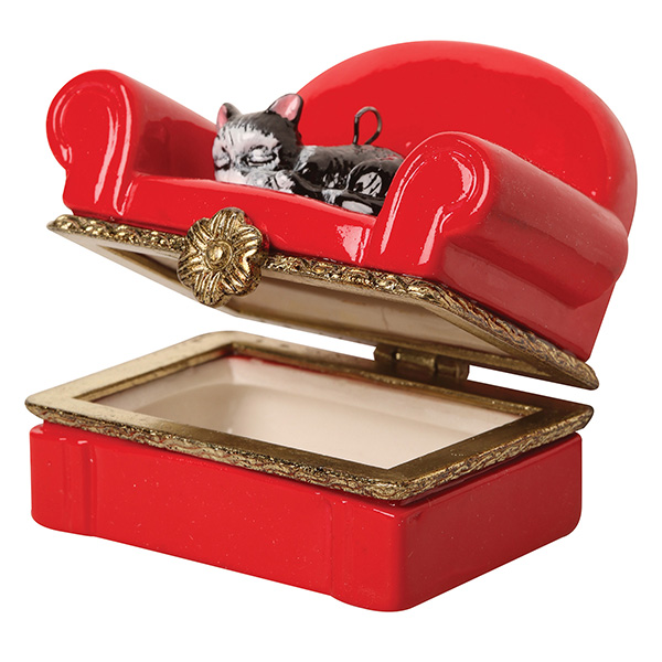 Product image for Porcelain Surprise Christmas Ornaments - Cat on Chair