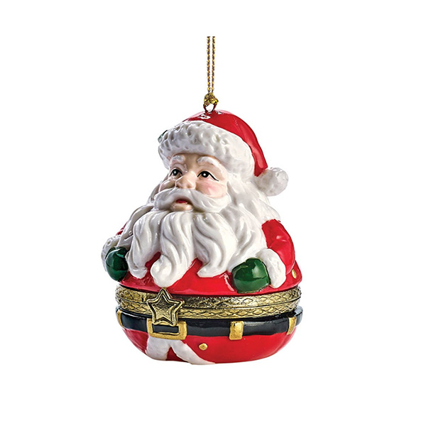 Product image for Porcelain Surprise Christmas Ornaments- Pudgy Santa