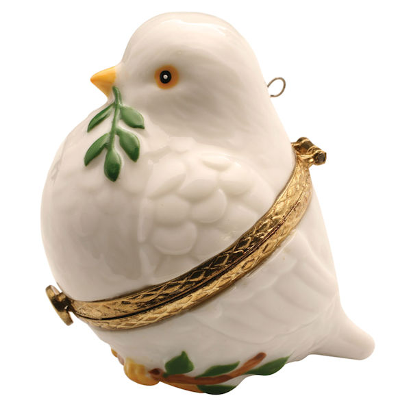 Porcelain Surprise Christmas Ornaments - Peace Dove