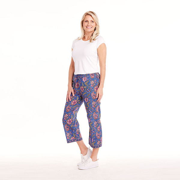 Product image for Print Lounge Capris - Royal