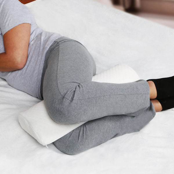 Support Plus Half-Moon Bolster Wedge Pillow - Memory Foam Cushion & Cover