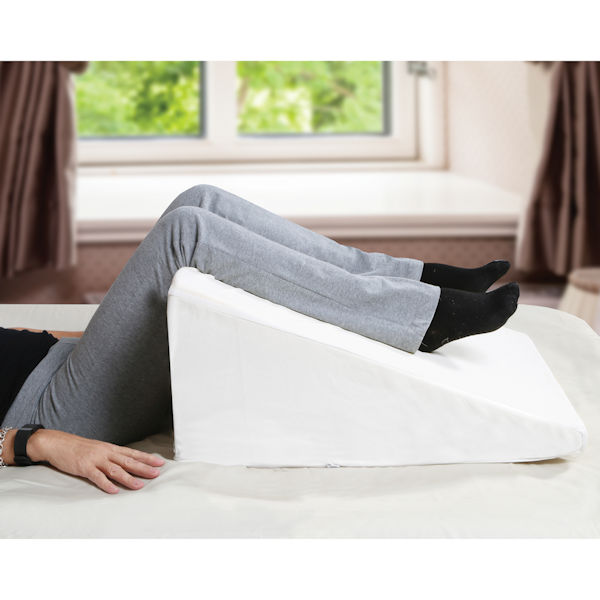 Support Plus Bed Wedge Pillow - Memory Foam Cushion & Cover - Large 12.5" High