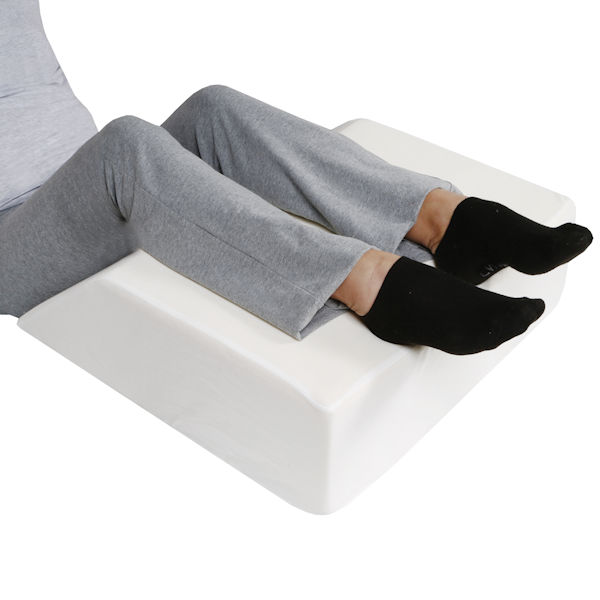 Support Plus Elevated Leg Wedge Pillow - Memory Foam Cushion & Cover - 21" Wide