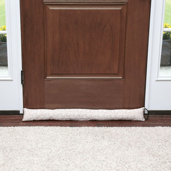 Home District Jacquard Draft Dodger with Handle - Weighted Door and Window Breeze Guard - 36" Long