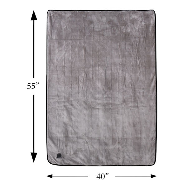 Product image for Heated 12v Outlet Electric Car Blanket - Gray