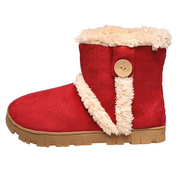 Product image for Avanti Ember Womens Slipper Boots - Indoor/Outdoor Microsuede Booties, Faux Fur