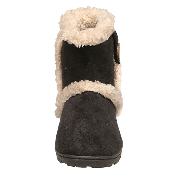Avanti Ember Womens Slipper Boots - Indoor/Outdoor Microsuede Booties, Faux Fur