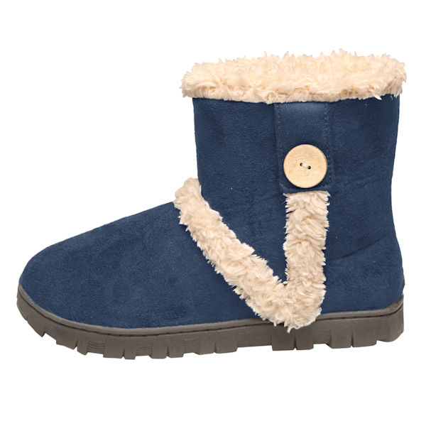 Product image for Avanti Ember Womens Slipper Boots - Indoor/Outdoor Microsuede Booties, Faux Fur