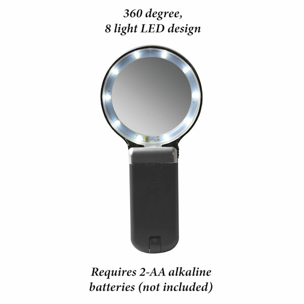 Product image for Hampton Direct LED Hand Held Magnifying Glass with Light and Stand