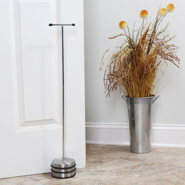 Product image for Long Handled Metal Doorstop with Rubber Bottom