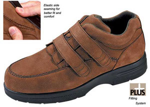 Drew® Traveler Velcro® Cognac Nubuck Shoe