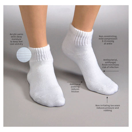 Jobst® Sensifoot Unisex Mild Compression Mini-Crew Socks