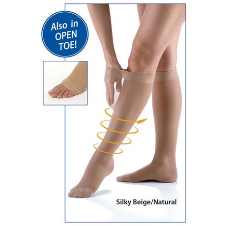 Jobst® Women's Ultrasheer Open Toe Firm Compression Knee High Stockings