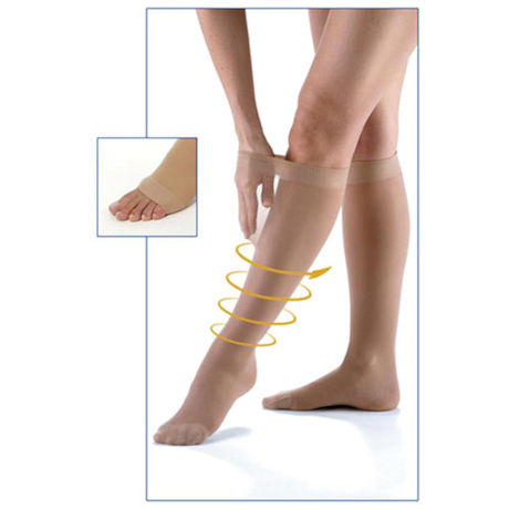 Jobst® Women's Ultrasheer Open Toe Firm Compression Knee High Stockings