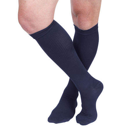 Support Plus® Men's Mild Compression Knee High Dress Socks