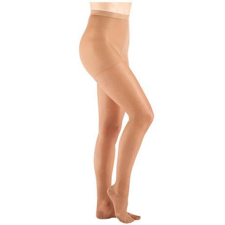 Support Plus® Women's Sheer Closed Toe Moderate Compression Pantyhose