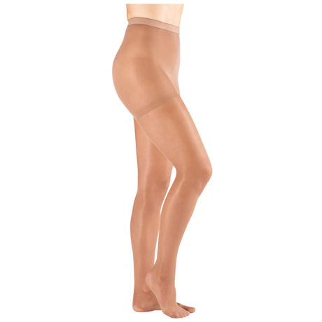 Support Plus® Women's Sheer Closed Toe Mild Compression Pantyhose - Size A-D