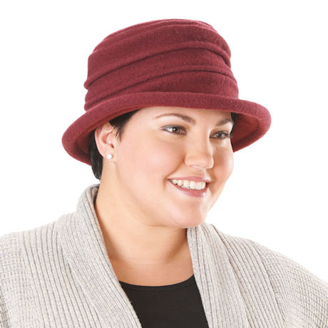 Packable Wool Knit Cloche Hat