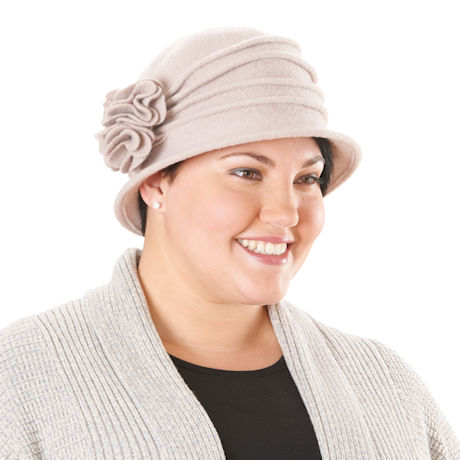 100% Wool Packable Cloche Hat