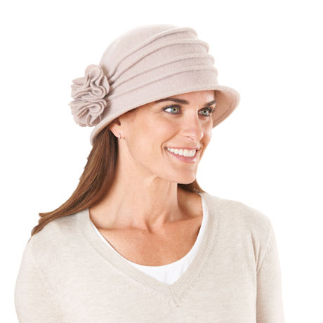 100% Wool Packable Cloche Hat