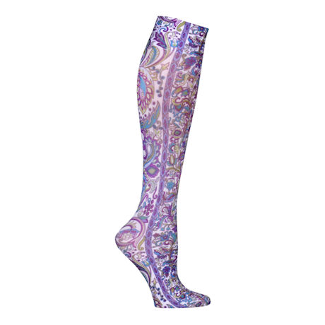 Celeste Stein® Women's Printed Closed Toe Compression Knee High Stockings
