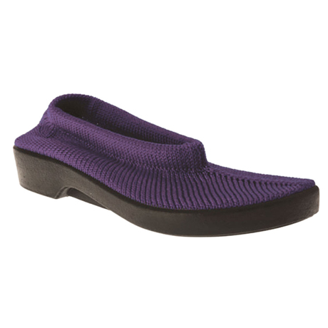 Spring Step Tender Stretch Knit Slip On Shoes - Purple