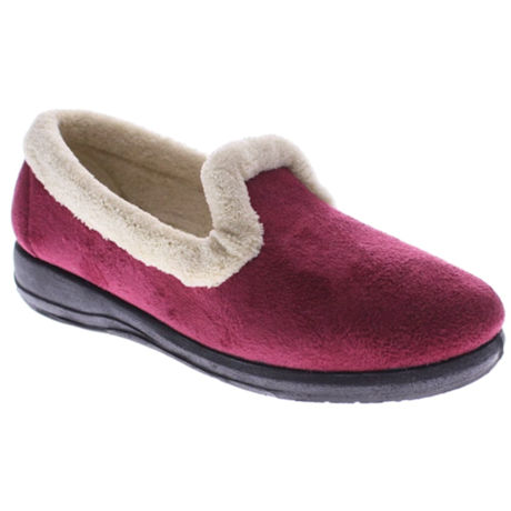 Spring Step Isla Loafer-Style Slippers - Burgundy