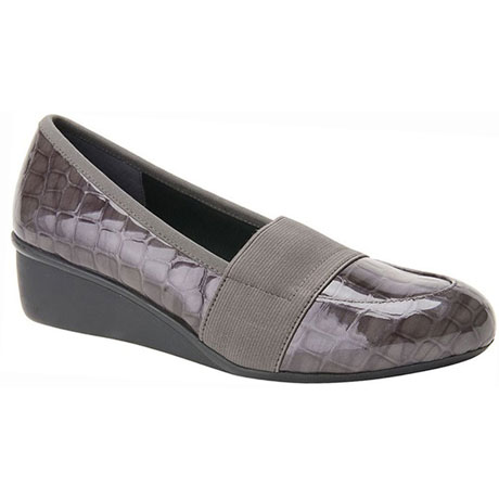 Ros Hommerson® Erica Slip-On - Grey Croc Patent Leather