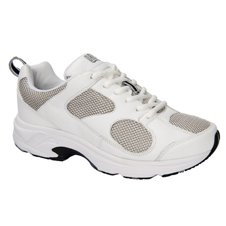 Drew® Flash II Women's Walking Shoes - White Leather/Gray Mesh