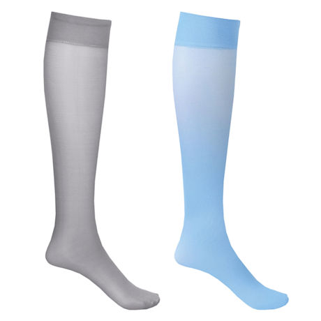 Celeste Stein® Opaque Closed Toe Wide Calf Mild Compression Trouser Socks - 2 Pack