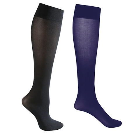 Celeste Stein® Opaque Closed Toe Wide Calf Moderate Compression Trouser Socks - 2 Pack