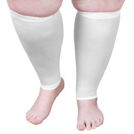 Opaque Open Toe Extra Wide Calf Moderate Compression Knee High Calf Sleeve - 1 Pair
