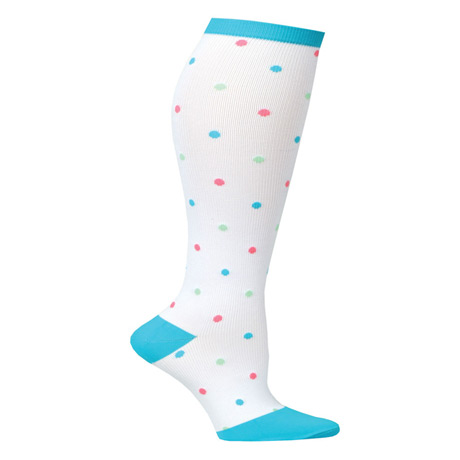 Women's  Closed Toe Wide Calf Mild Compression Knee High Fun Knit Socks