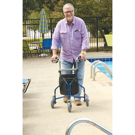 Support Plus® Deluxe 3 Wheel Rollator with Storage 