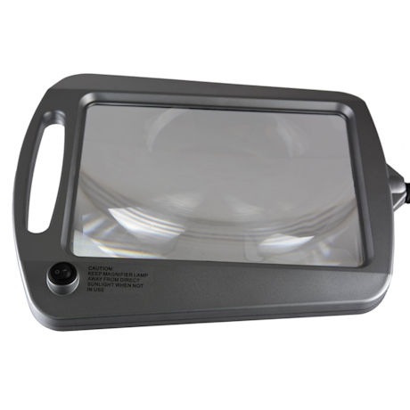 Adjustable Lighted Floor Standing Magnifier - 3x Magnification