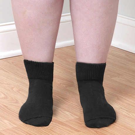 Unisex Wide Calf Bariatric Diabetic Quarter Crew Socks