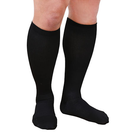 Support Plus® Men's Opaque Moderate Compression Knee High Socks