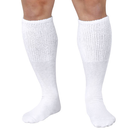Men's Extra Wide Calf Diabetic Knee High Socks